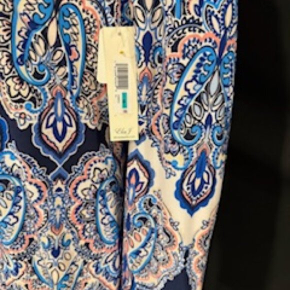 Eliza J, Elegant Blue 3/4 Sleeve Midi Dress with Slip – Size 16 - Picture 6 of 8